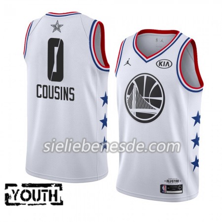 Kinder NBA Golden State Warriors Trikot DeMarcus Cousins 0 2019 All-Star Jordan Brand Weiß Swingman